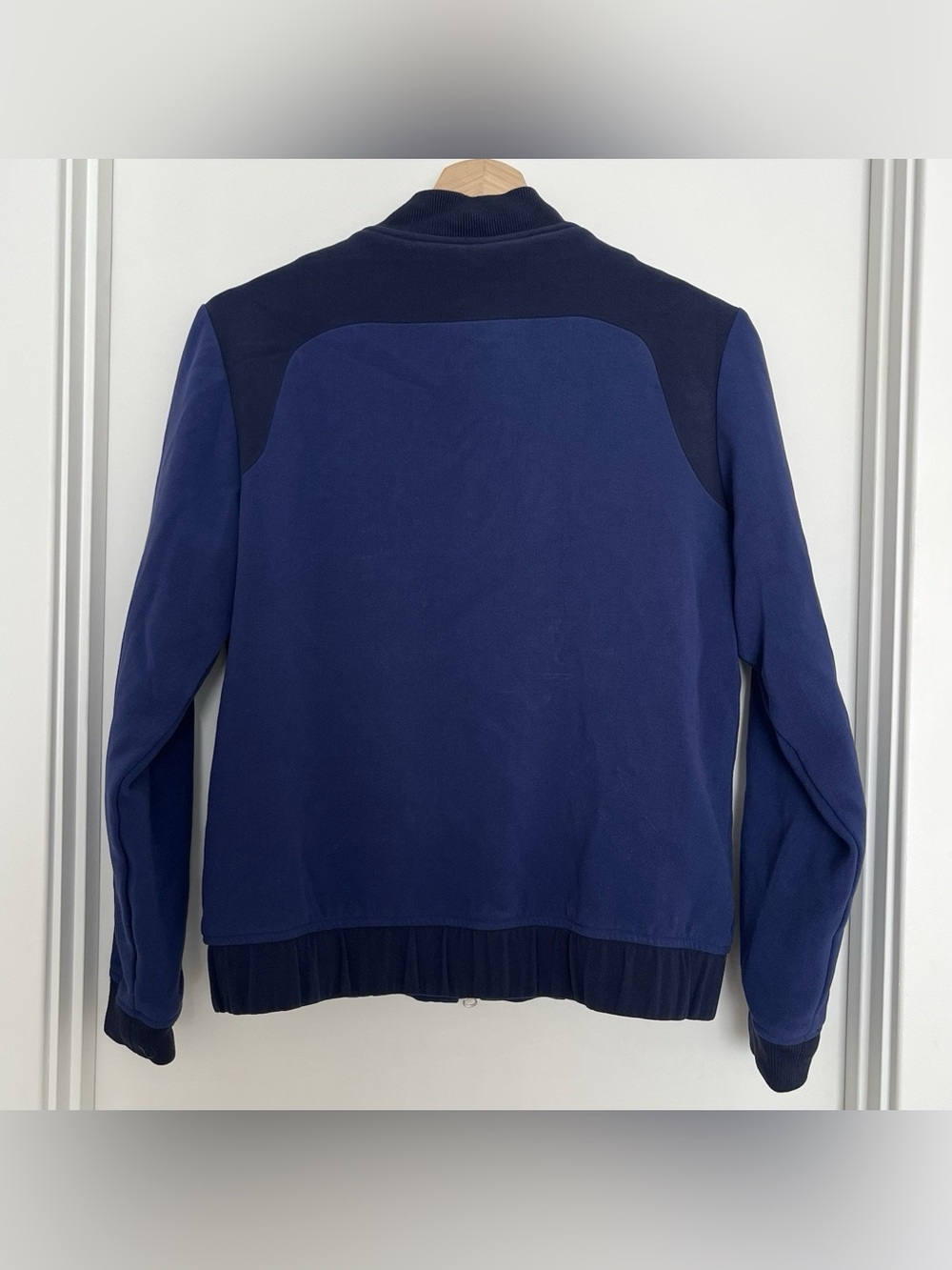 Lacoste Live Women’s Bomber Jacket Size S Blue Black Tennis Preppy Old Money - Picture 2 of 7